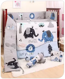 بيبي هاغ - طقم غطاء سرير الأطفال بطبعات حيوانات - متعدد الألوان