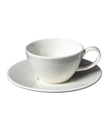 Baralee Wish Stackable Cup & Saucer Set White - 100mL