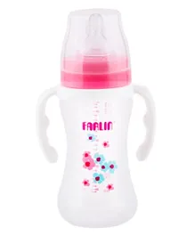 Farlin PP Wide Neck Feeder With Twin Handle Girl Pink - 270 ml