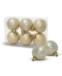 Christmas Magic Gold Crinkle Balls - 6 Pieces