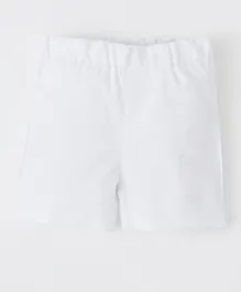 DeFacto Elastic Waist Shorts - White