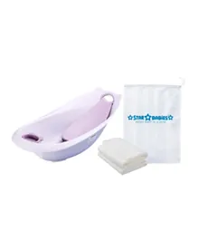 Star Babies Smart Tub With Disposable Towel 3 Pieces - Pink & White