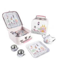 Floss & Rock Fairy Unicorn Tin Tea Set in Case - 7 Pieces