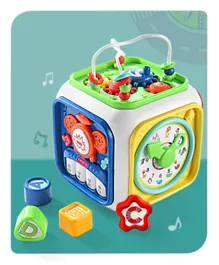 Babyhug Activity Cube Toy 3+ for Kids - Multi-Skill Learning, Color & Shape Recognition, 20cm Cube