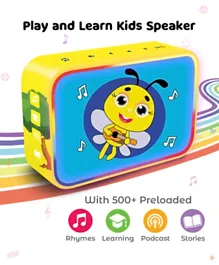 PlayBees Buzz Play & Learn Kids Speaker With Preloaded Rhymes Stories & Songs