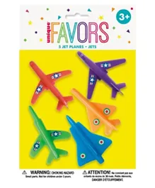 يونيك طائرات نفاثة متعددة الألوان - عبوة من 5
