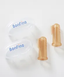 بونفينو - مجموعة فرشاة الإصبع السيليكون للعناية بالفم - 4 قطع