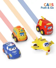 Power Rescue Vehicle Friction Powered Push & Go Vehicles Pack of 4 - Multicolor