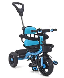 Babyhug Gladiator Tricycle With Parental Push Handle & Cushion Seat - Blue