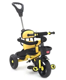 Babyhug Gladiator Tricycle With Parental Push Handle & Cushion Seat - Yellow