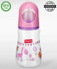 Babyhug Bubble Anti Colic  Sterilizable Feeding Bottle Pink - 125mL
