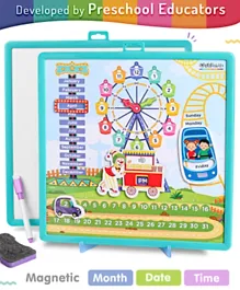 Intelliskills Learn With Puzzle 7-in-1  Magnetic Calendar & Clock - 16 Pieces