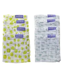 Milk & Moo Muslin Burp Cloth Pack of 8 - Drops and Speck