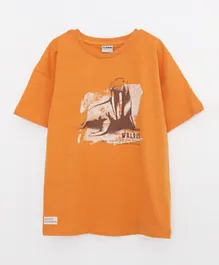 LC Waikiki Crew Neck Walrus T-Shirt - Orange