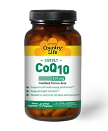 Country Life CoQ10 100 mg Vegan Capsules - 60 Pieces