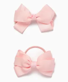 Zippy Hair Slide + Bobble With Bow Pink - 2 Pieces