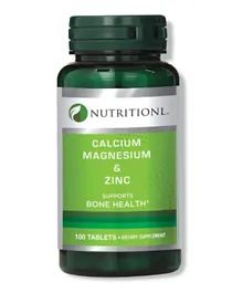 NUTRITIONL Calcium Magnesium & Zinc - 100 Tablets