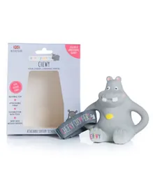 Cheeky Chompers Chewy The Hippo Teether - Grey