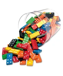 Learning Resource Double Six Wooden Dominoes - 2 to 4 Players