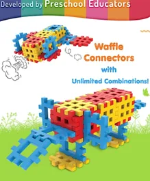 Intelliskills Waffle Connector Unlimited Play - 24 Pieces