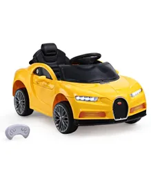 Babyhug Battery Oprated Small Ride On Car with Remote Control and Music & Light - Yellow