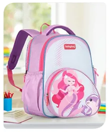 Babyhug Mermaid School Backpack - 16' for Kids 3+, Non-toxic Fabric, Adjustable Straps, Spacious & Durable
