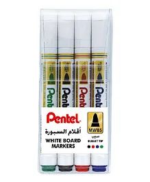 Pentel White Board Marker 4 Pieces - Assorted