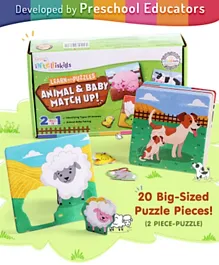 Intelliskills Animal & Baby Match Up Puzzles - 20 Jumbo Pieces