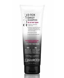 Giovanni 2 Chic Activated Charcoal + Volcanic Ash Detox Daily Shampoo - 250mL