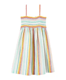كارترز فستان صيفي مخطط بتصميم مطوي - متعدد الألوان