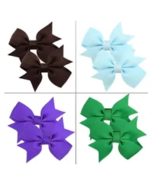 Babyqlo Elegant Bow Hair Pins Set Multicolour - 4 Pairs