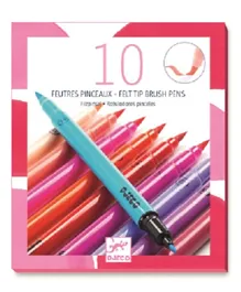 Djeco Felt Brushes Pack of 10 - Multicolour