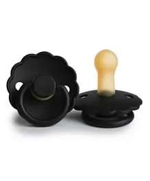FRIGG Daisy Latex Baby Pacifier 1-Pack Jet Black - Size 2