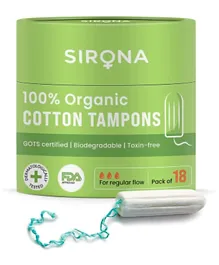 SIRONA Organic Tampons - 18 Pieces