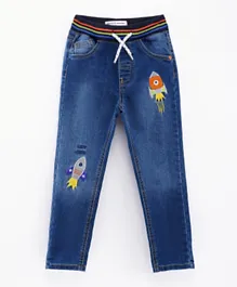 مينوتي بنطلون جينز محاك - أزرق