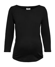 Only Maternity Full Sleeves  Maternity Top - Black