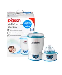 Pigeon Multi Function Sterilizer 3 in 1 with Bottle - White and Blue