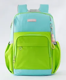 حقيبة ظهر أنيقة وكلاسيكية - أخضر، أزرق - 16.5 بوصة
