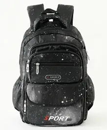 Space Print Backpack Black - 18 Inch