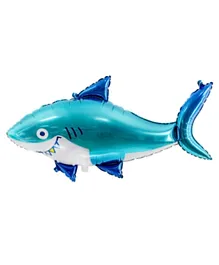 PartyDeco Foil Balloon Shark - Blue