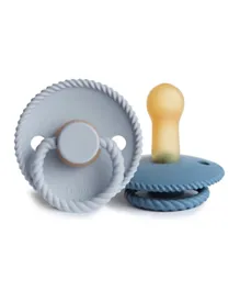 FRIGG Rope Latex Baby Pacifier 2-Pack Ocean View/Powder Blue - Size 2