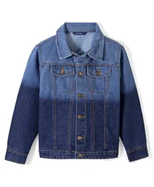 Pine Kids Full Sleeves Dip Dyed Denim Jackets - Blue