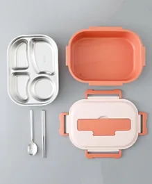Kids Oval Lunch Box - Pink & Orange