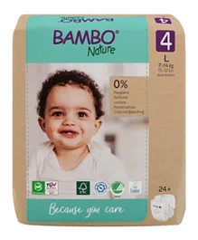 Bambo Nature Paper Bag Eco-Friendly Diapers Size 4  - 24 Diapers