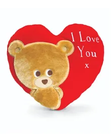 Keel Toys Pipp The Bear Red Heart Cushion - 30 cm