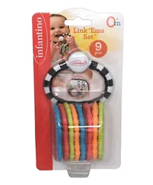 Infantino Links Rattle Multicolor - 9 Pieces