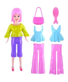 Power Joy Everyday Fashion Doll Snap On 7 Pieces - 25cm
