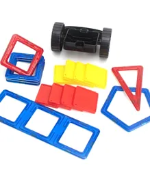 Magnetic Blocks Police Vehicles Wheels Numbers - 44 Pieces