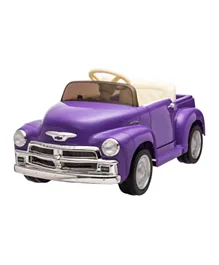 Stylish and Classic 2.4 G Bluetooth Battery Operated Ride On Car with Remote Control - Purple