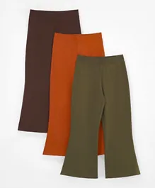 Primo Gino 3-Pack Solid Leggings Set - Multicolor